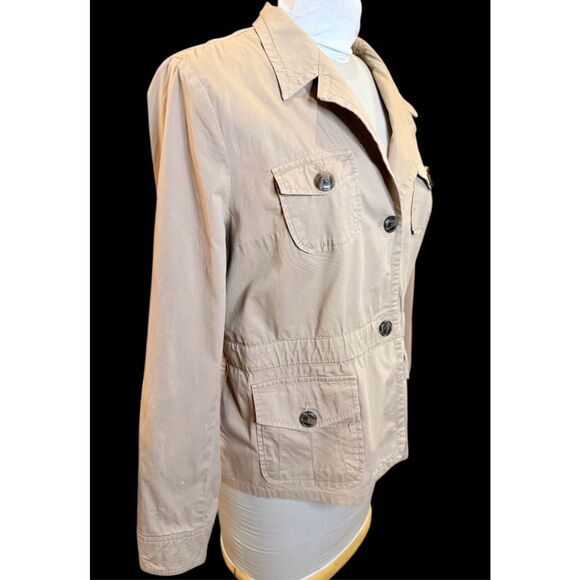 Charter Club Utility Jacket Sz. PL Khaki/Tan Unlined Lightweight - Picture 4 of 10